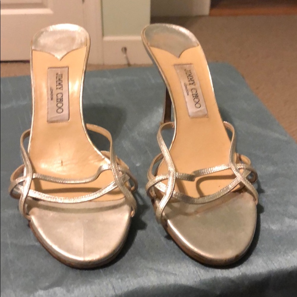 Silver Jimmy Choo Mules